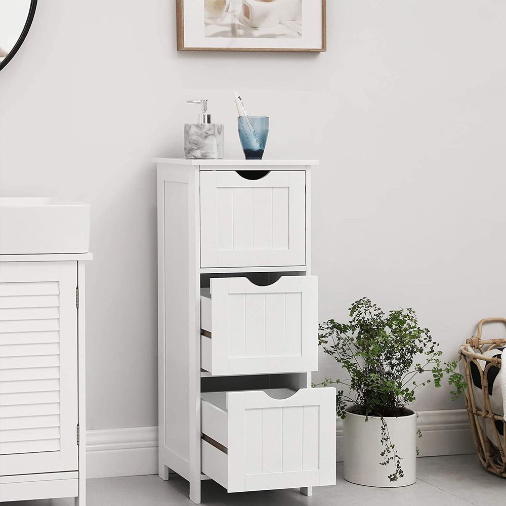 Bathroom Floor Storage Cabinet, Bathroom Storage with 4 Drawers