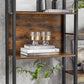 Industrial Style Bookshelf with 14 Shelves