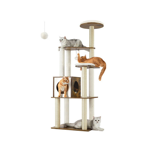 ındustrial Style Woodywonders Cat Tree, 165 Cm Modern Cat Tower