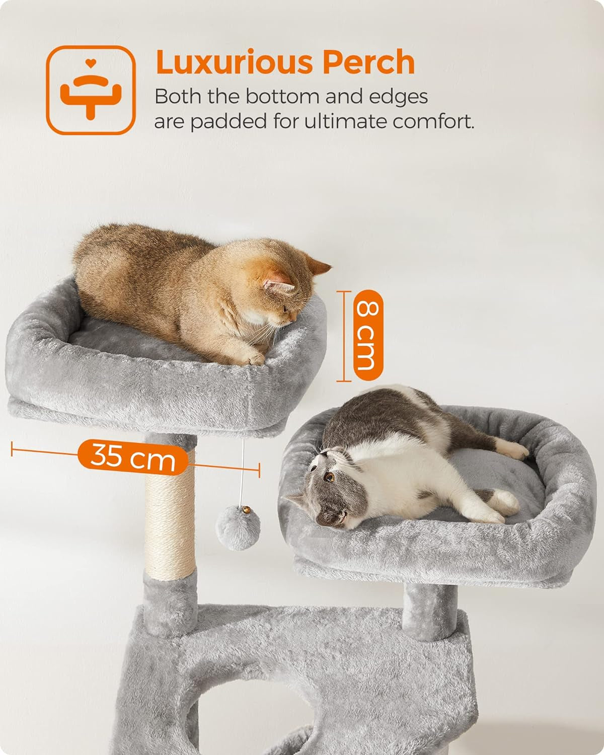 Cat Tree, Cat Tower 142 Cm, Cat Activity Centre