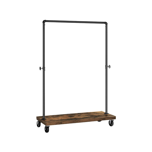 Industrial Style Clothes Rack on Wheels