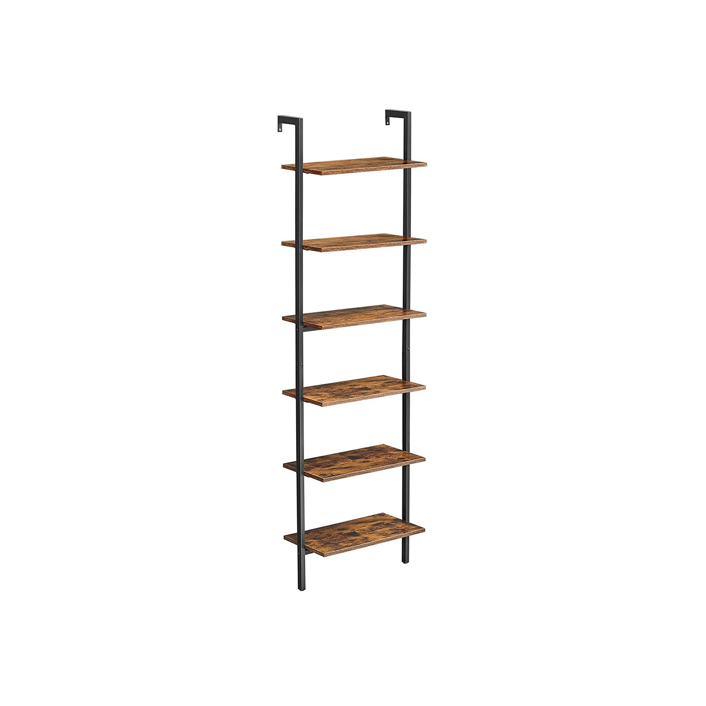 Insutrial Style 6-Tier Bookshelf and Ladder Shelf