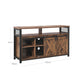 TV Stand Rustic Brown and Black