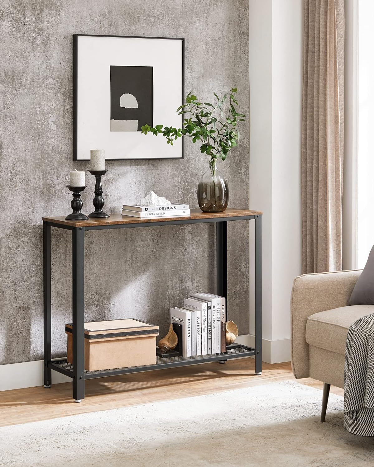 Industrial Style Console Table, Entryway Table