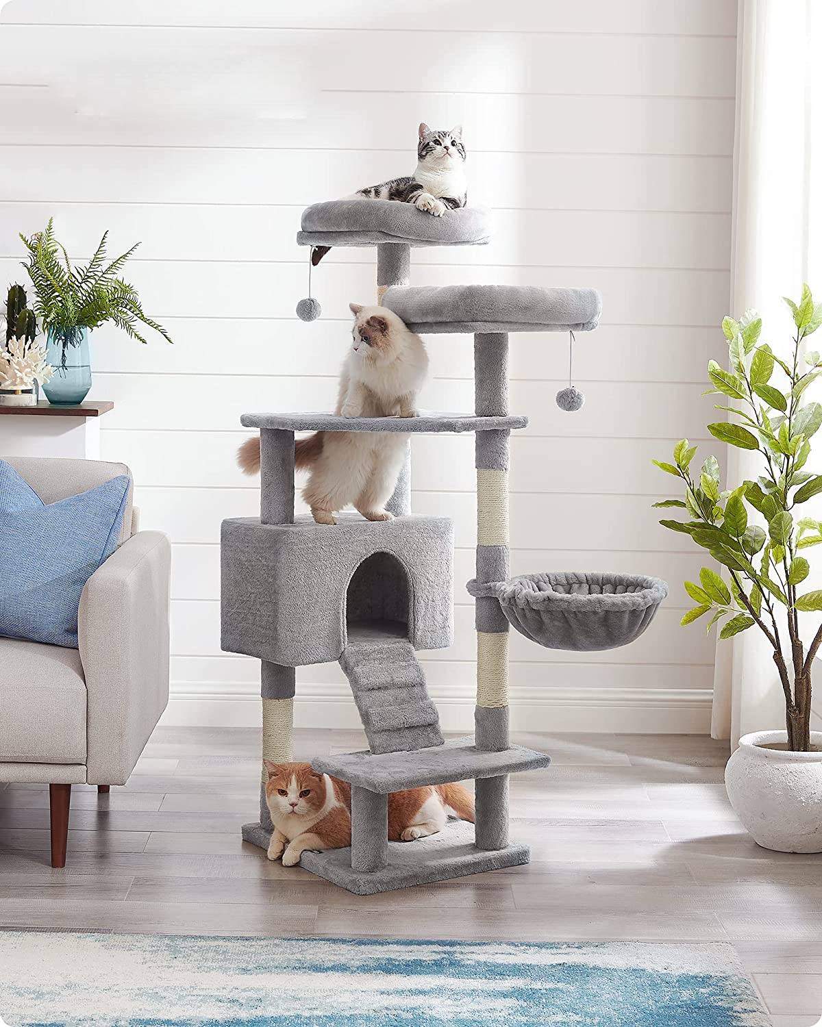 Cat Tree, Cat Tower 142 Cm, Cat Activity Centre