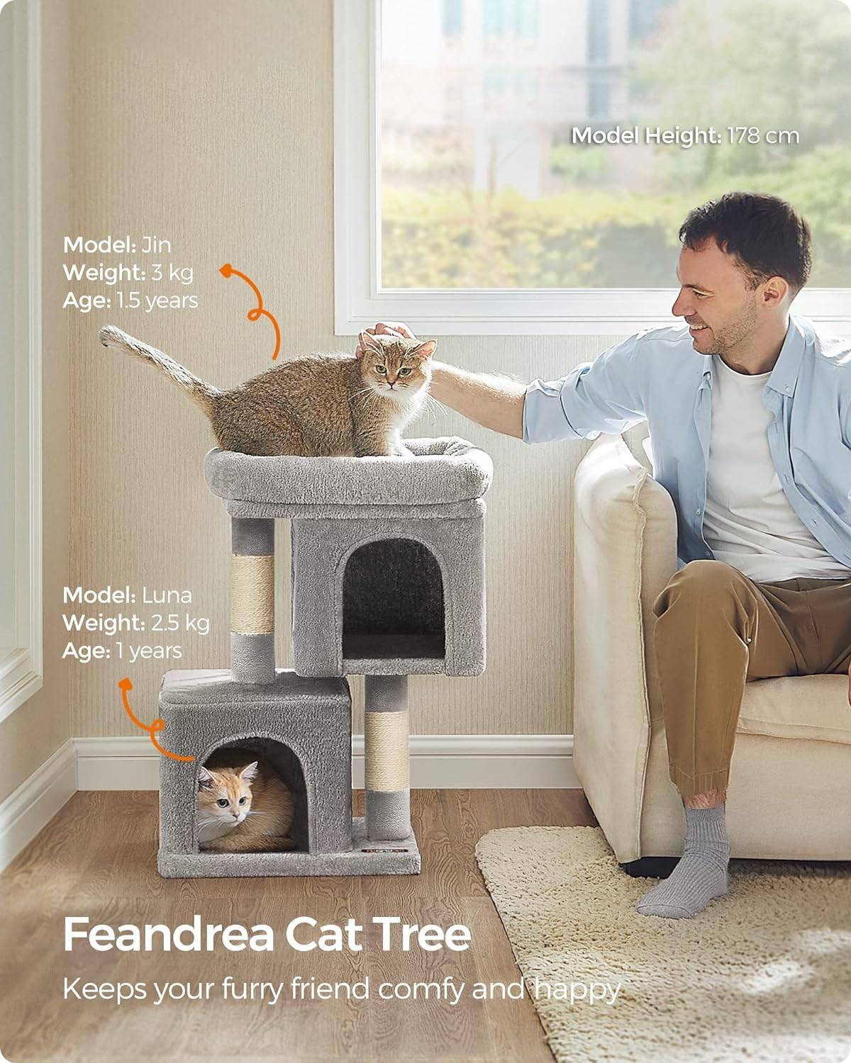 Cat Tree, 67 Cm Cat Tower, S, Cat Condo for Kittens up to 3 Kg