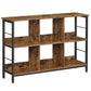 Industrial Style Bookshelf Bookcase Shelving Unit Console Table Rustic Brown Black