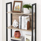 Industrial Style Greige Bookshelf with 5 Shelves