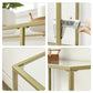 Gold Color 3-tier Glass Console Sofa Table