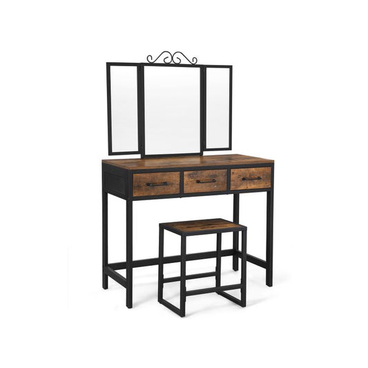 Vanity Table and Stool Set