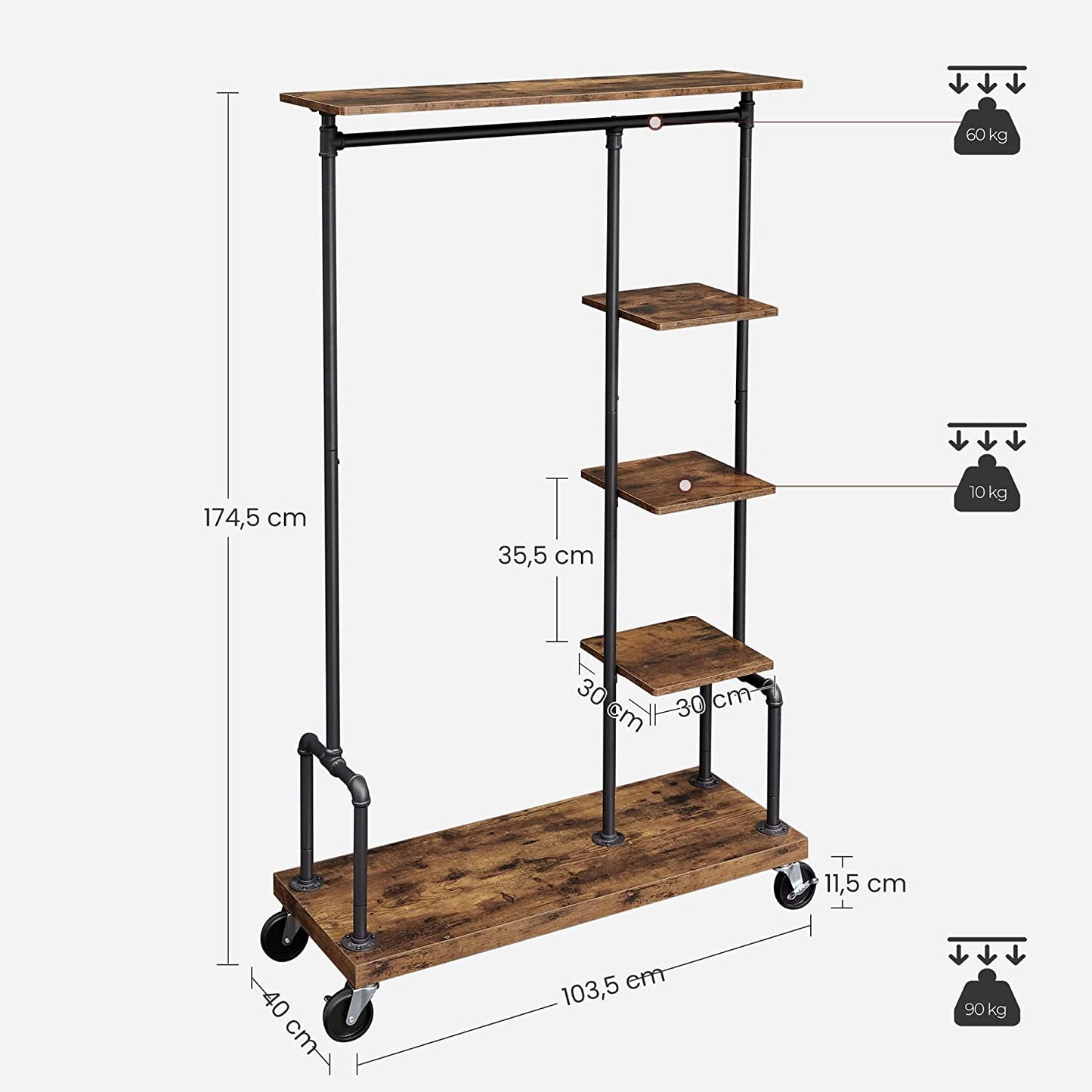 Clothing Rack on Wheels