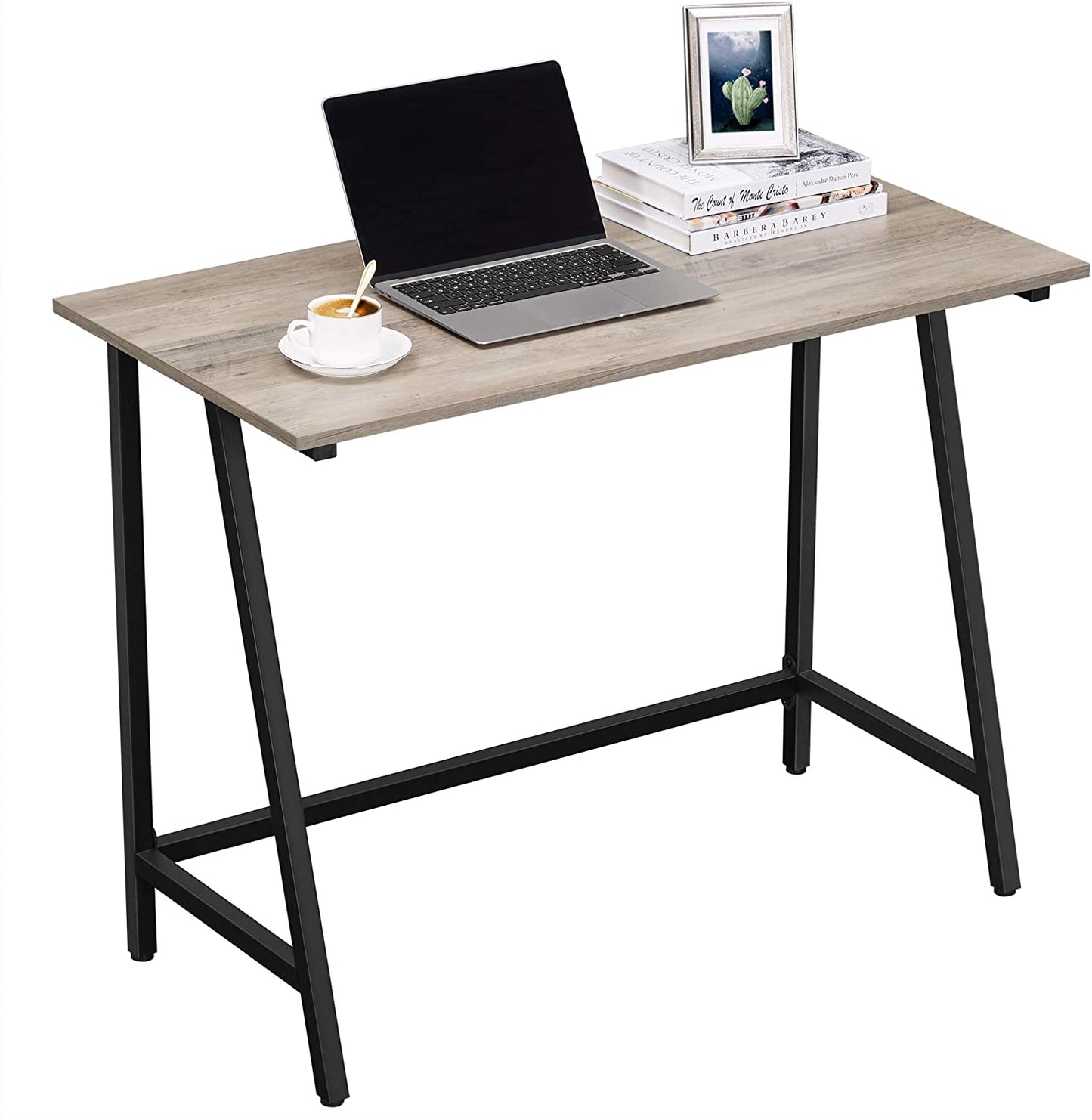 Grey Computer Desk Wooden Writing Laptop Workstation Home Study Office