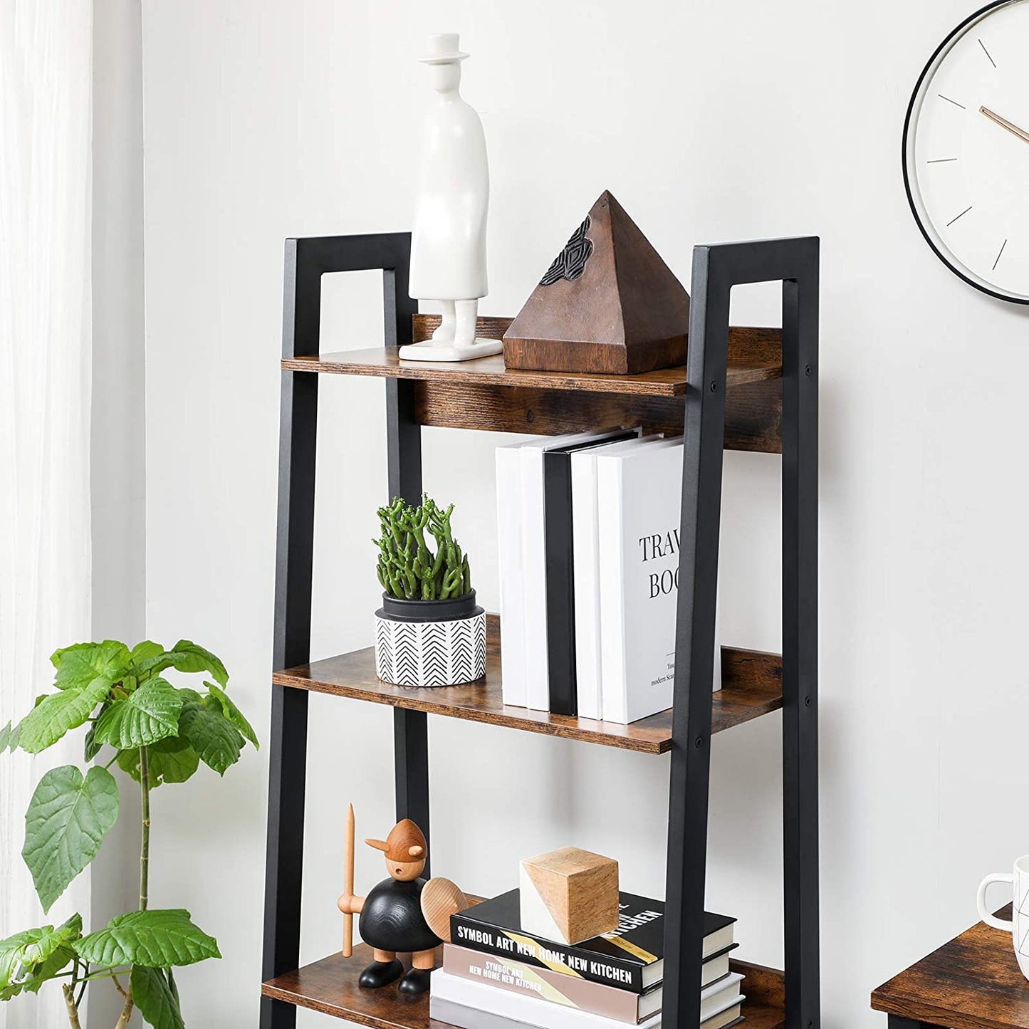 Ladder Shelf Home Office Bookshelf Freestanding Storage Shelves