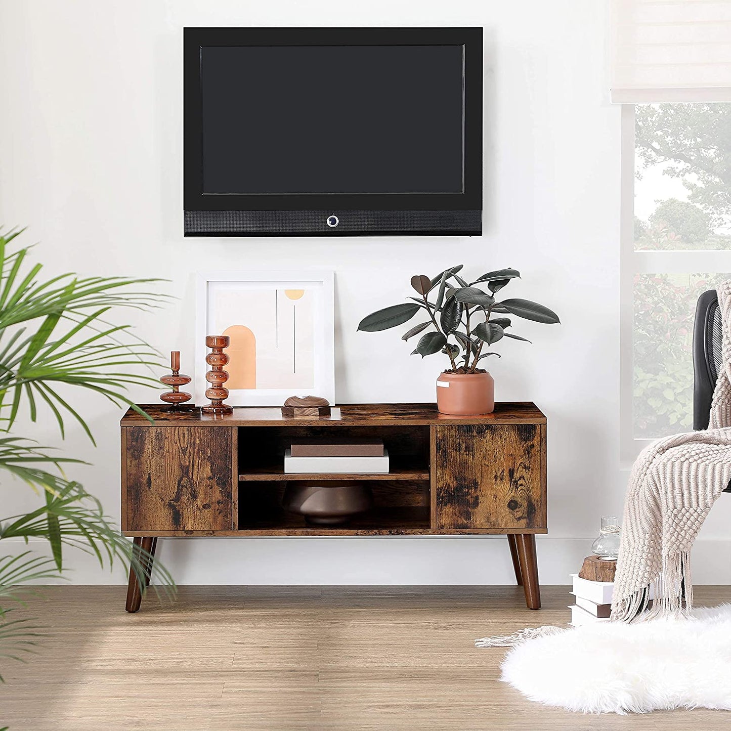 Retro TV Stand Cabinet TV Console Flat Screen TV Living Room