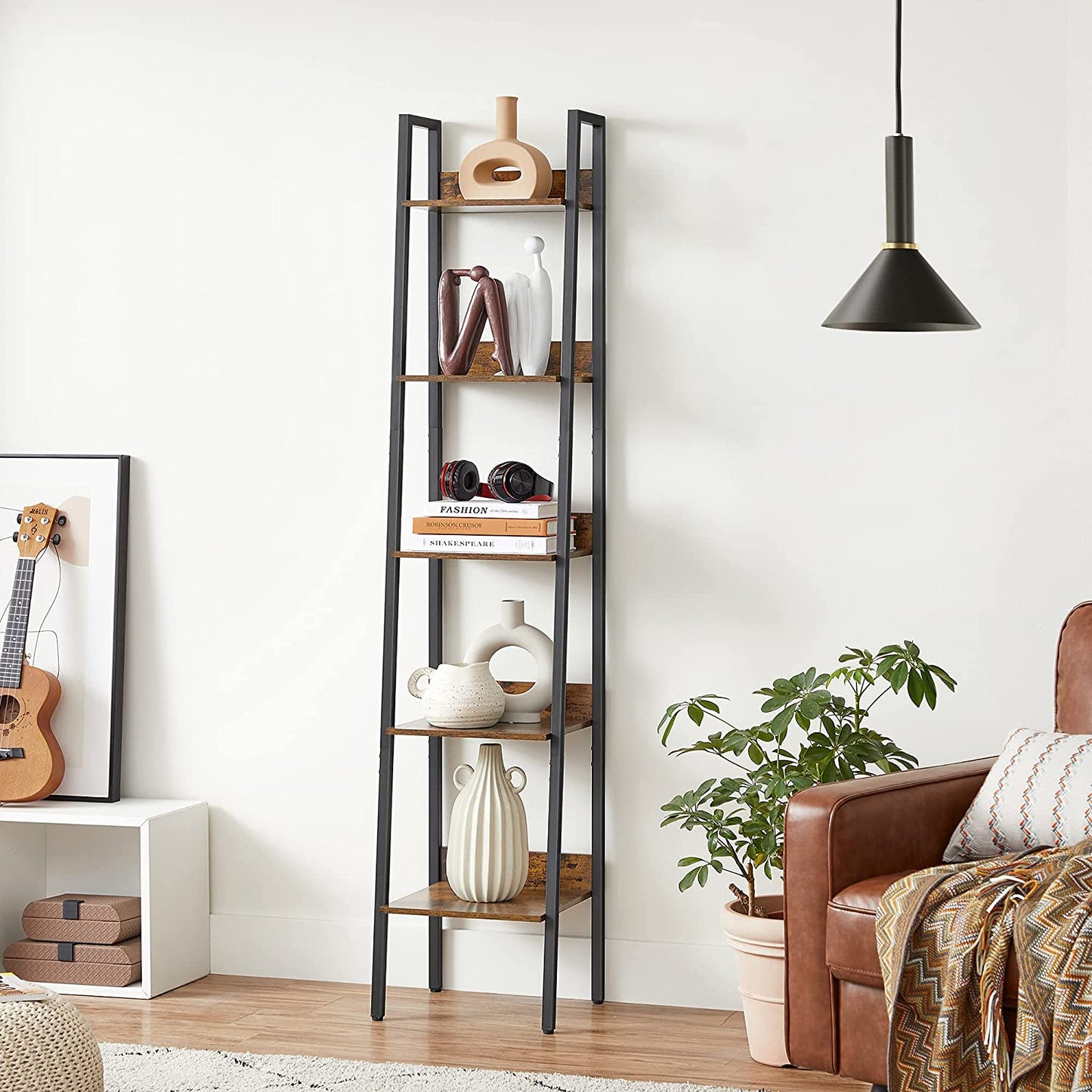 Industrial Style 5-Tier Narrow Storage Shelf