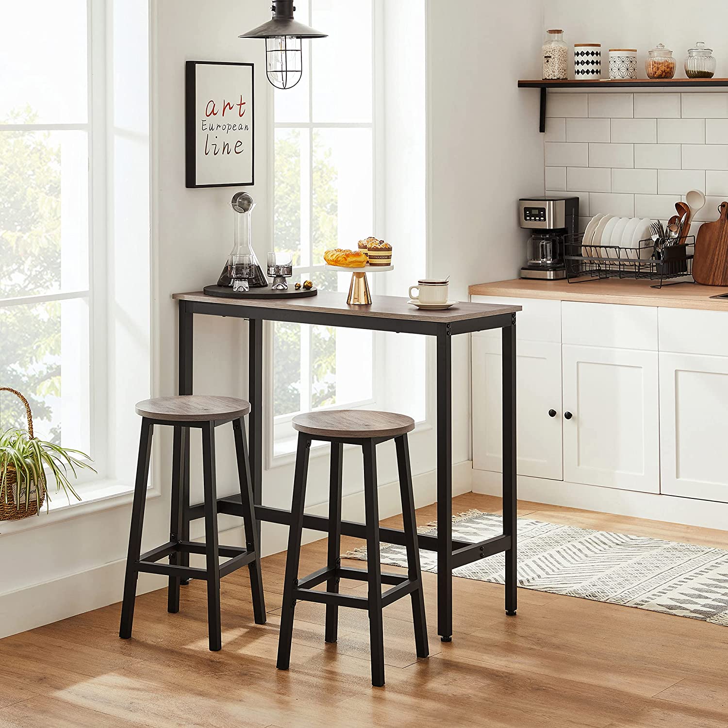 Narrow bar table deals set