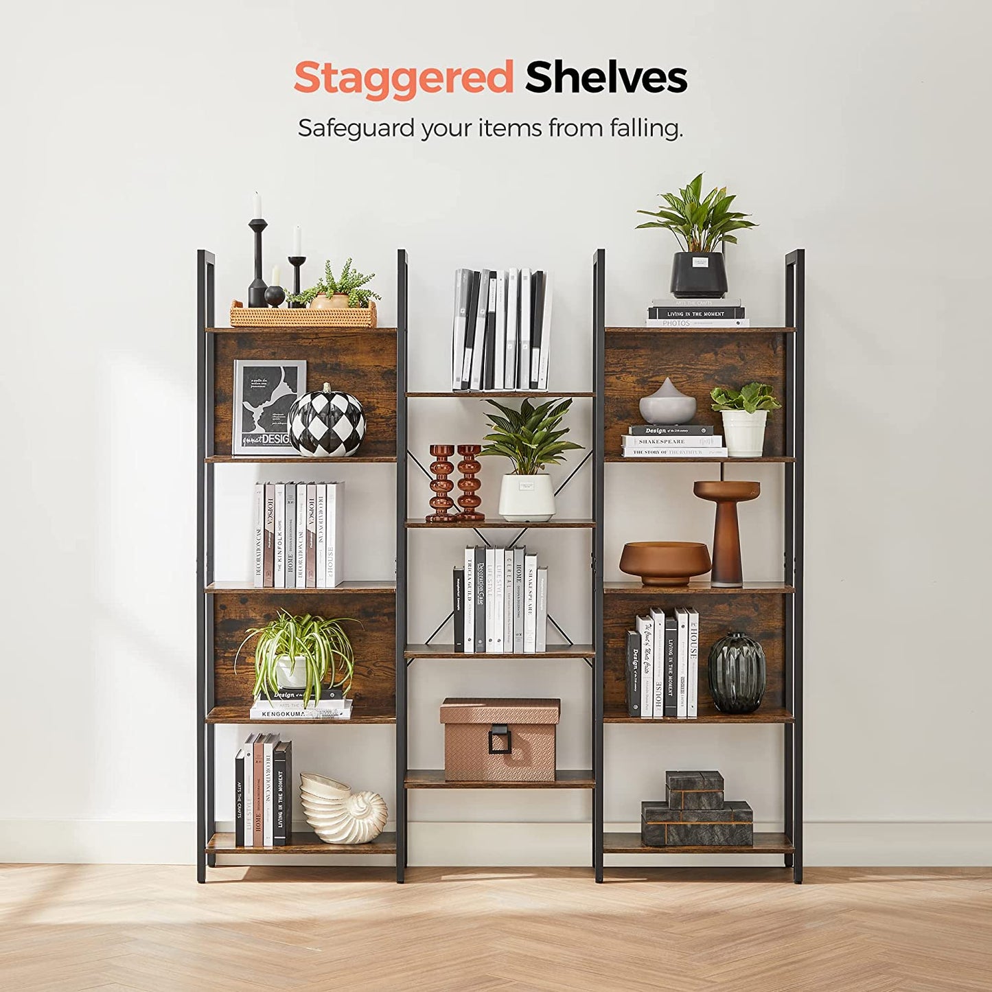 Bookcase with 14 shelves