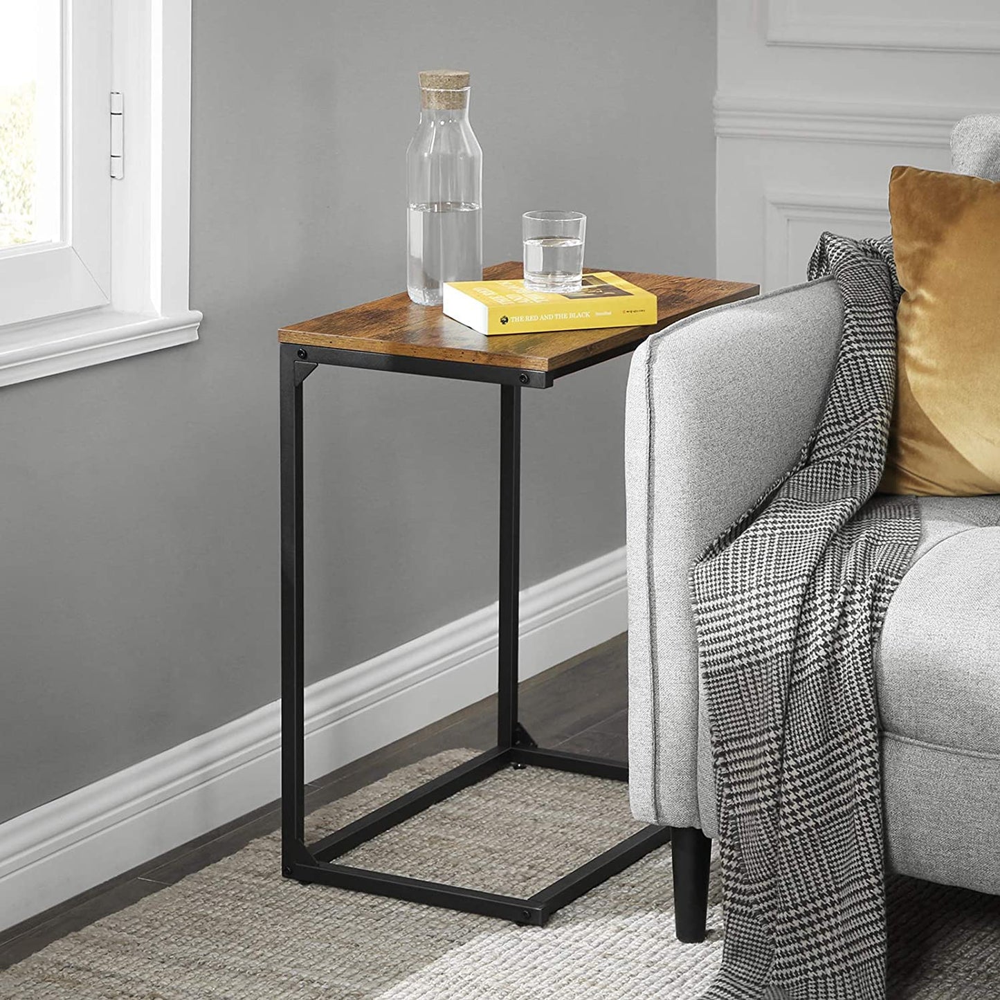 Side Table, Small Sofa Table, End Table, Laptop Table, for Bedroom