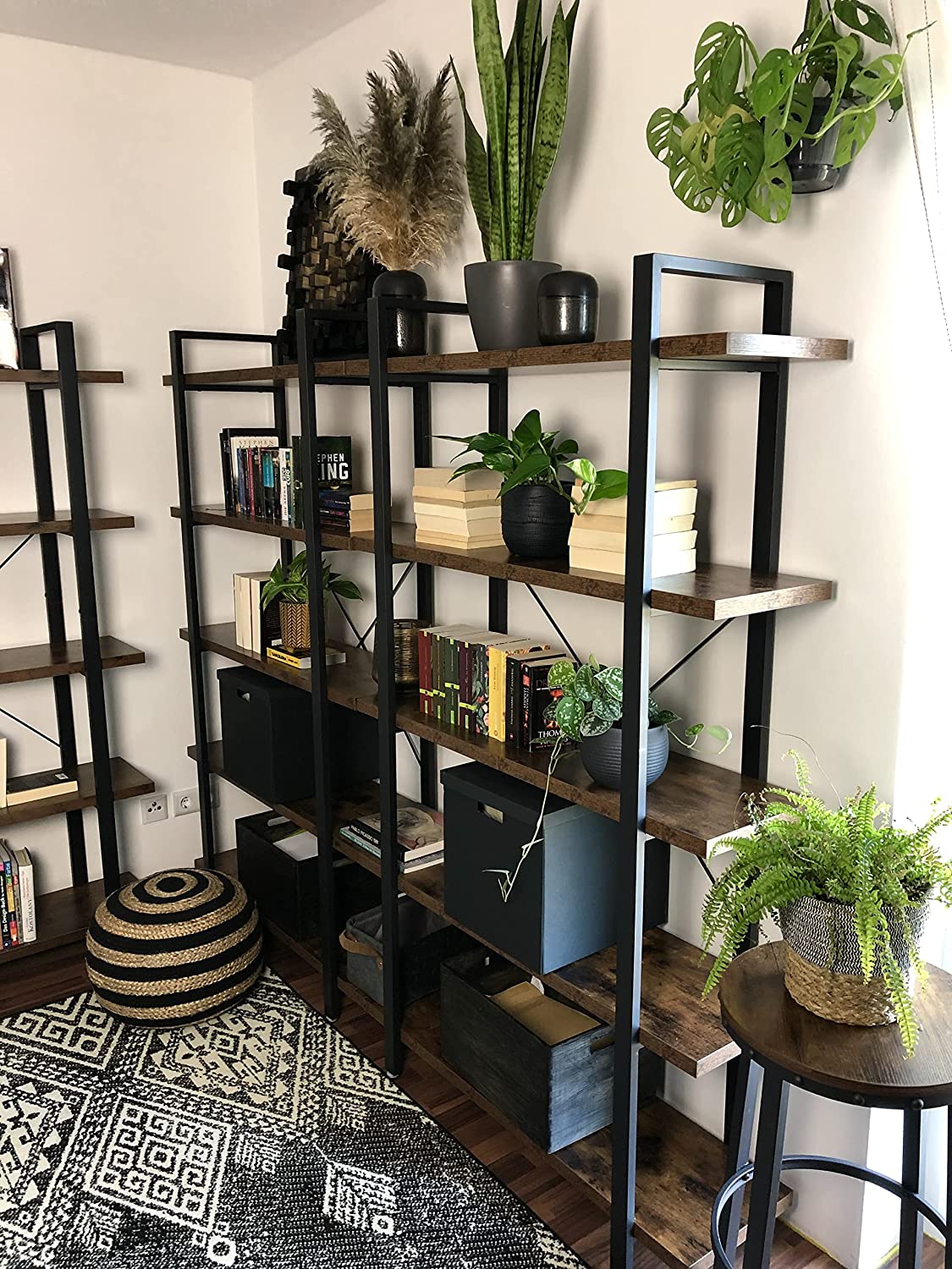 Vintage 5-Layer Bookcase Bookshelf