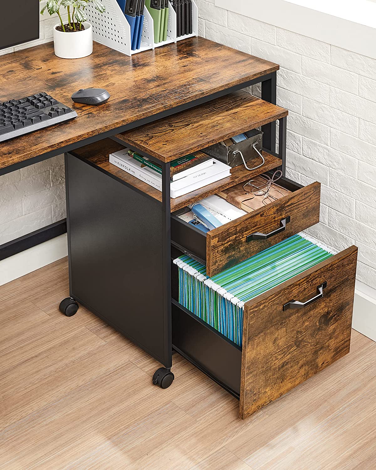 Rolling drawers deals for under desk