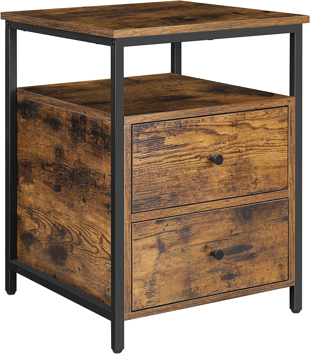 Nightstand, Bedside Table, Side Table, Open Shelf