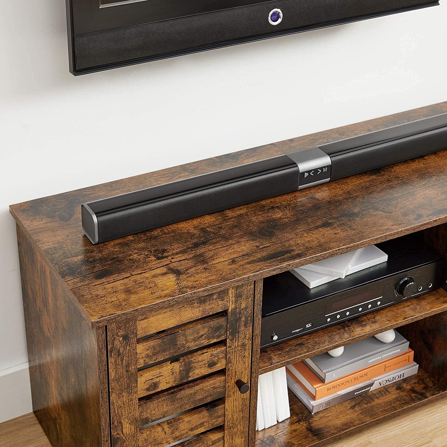 Industrial Style TV Cabinet Rustic Brown