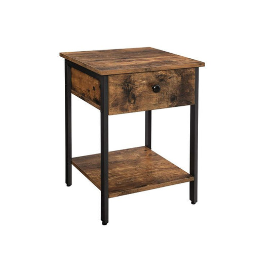 Industrial Style Nightstand with Drawer