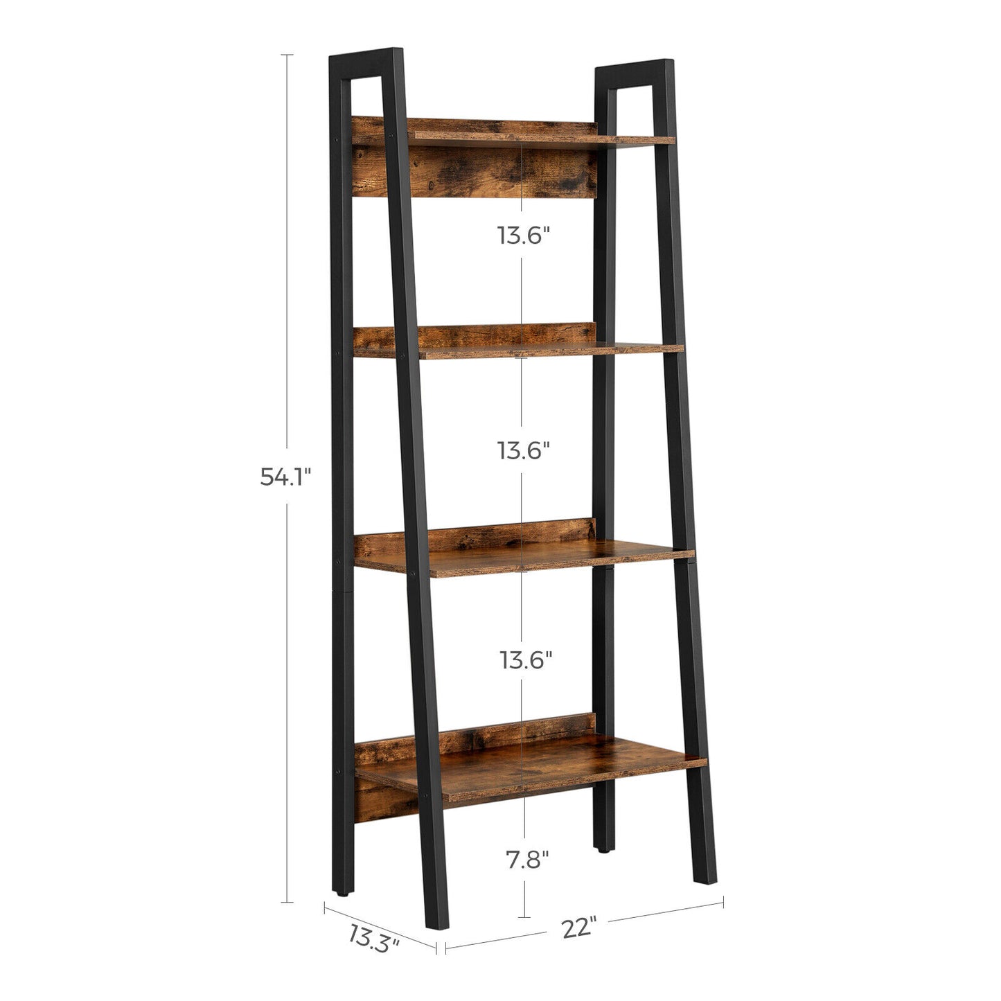 Ladder Shelf Home Office Bookshelf Freestanding Storage Shelves