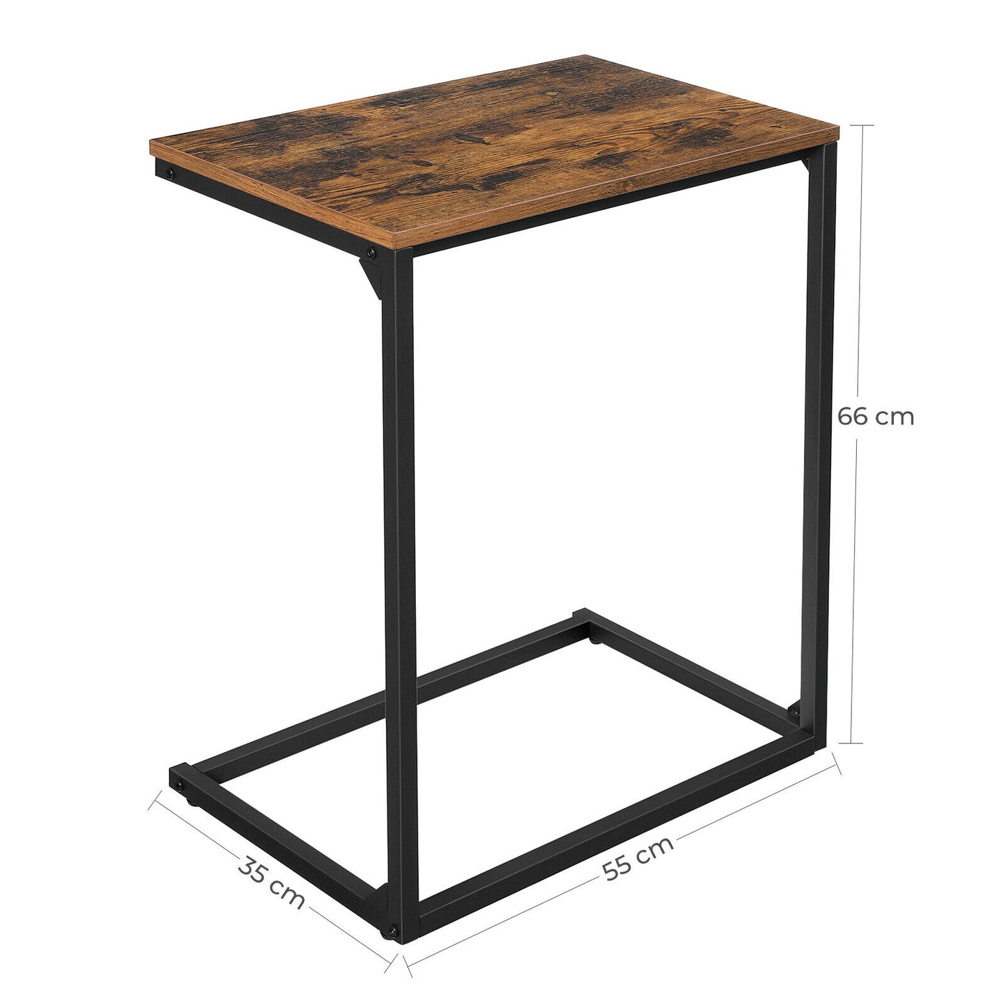 Side Table, Small Sofa Table, End Table, Laptop Table, for Bedroom