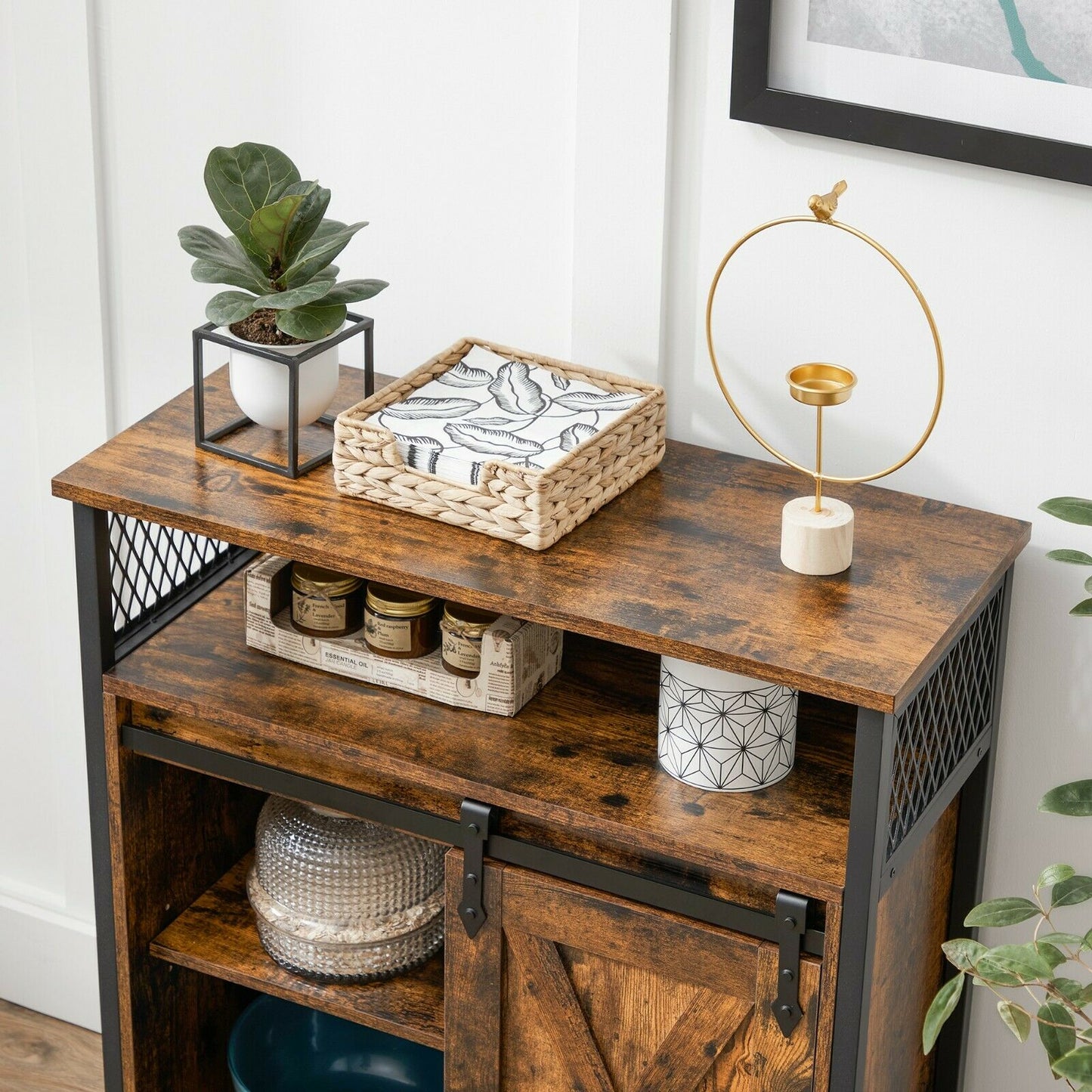 Storage Cabinet Cupboard for Bathroom Kitchen Free Standing