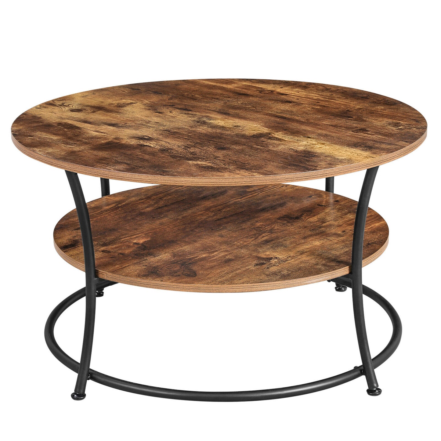 Coffee Table Cocktail Table With Shelf Tea Table Round Home