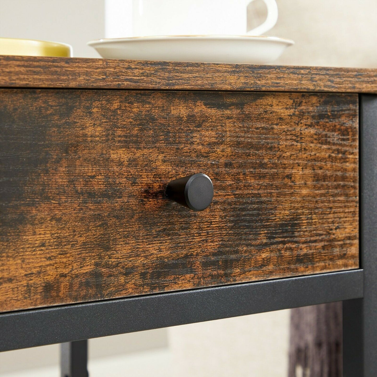 Industrial Style Nightstand End Table Industrial Accent Table