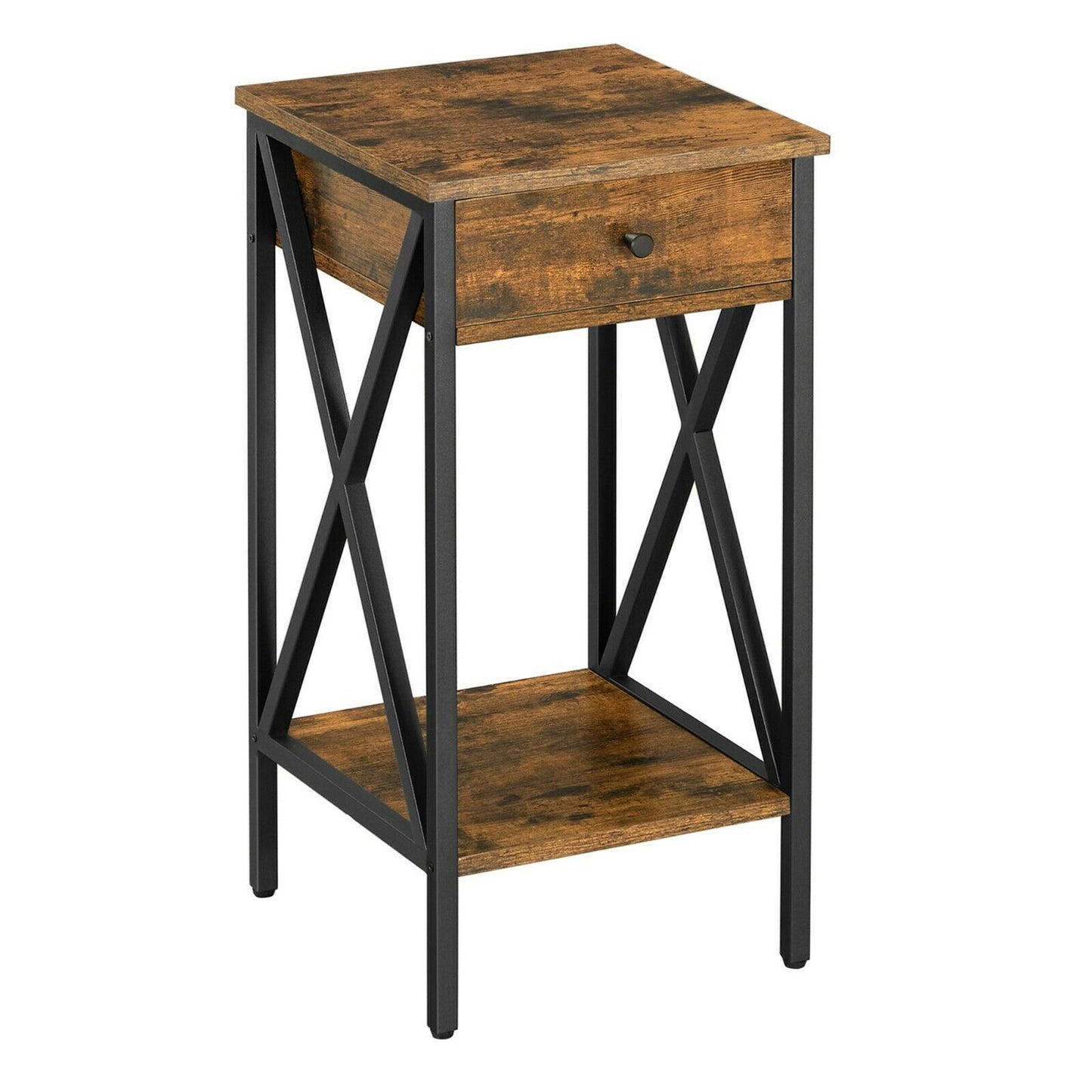 Nightstand, End Table, Tall Bedside Table