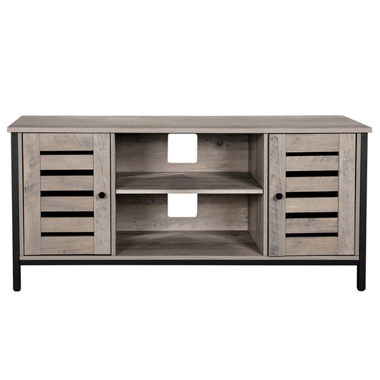 TV Stand TV Console Unit with Shelves Cabinet with Storage Louvred Doors