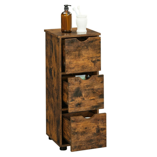 Bathroom Floor Cabinet,30 x 30 x 80 cm, Rustic Brown