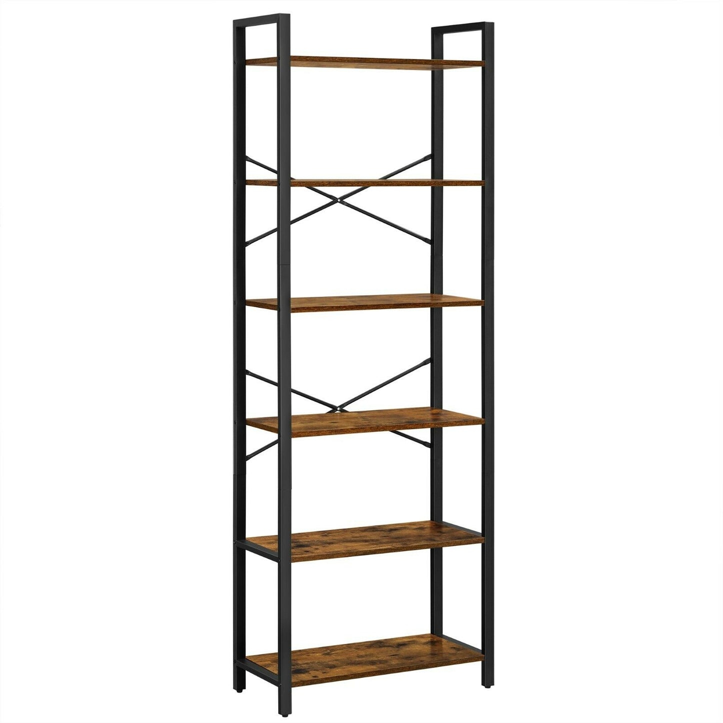 6-Tier Storage Rack Bookshelf Frame for Living Room