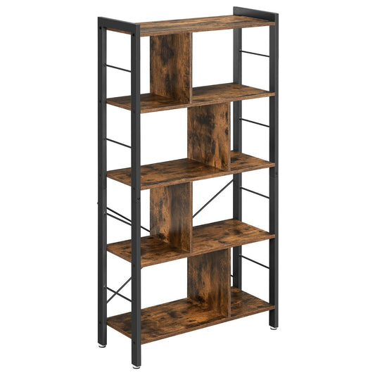 Industrial Style 4 Tier Industrial Bookshelf