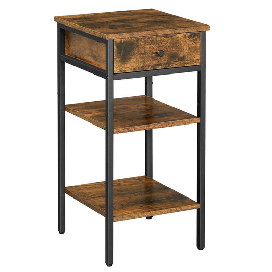 Industrial Style Nightstand End Table Industrial Accent Table