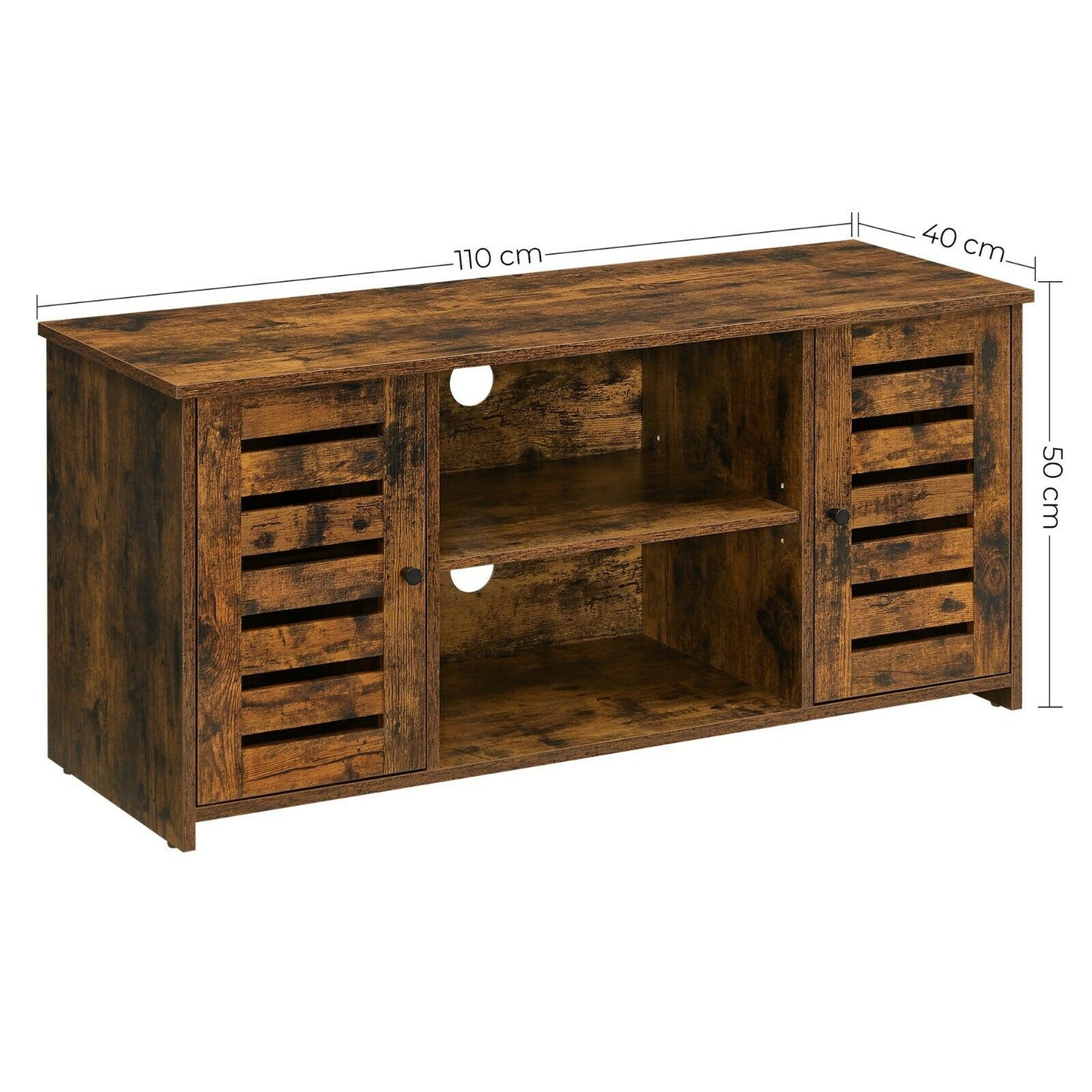 Industrial Style TV Cabinet Rustic Brown